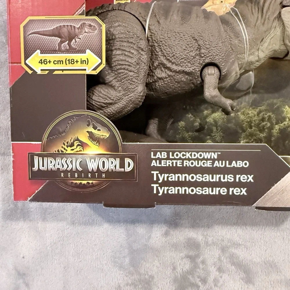 Jurassic World Rebirth Tyrannosaurus Rex Action Figure, Dinosaur Toy T-Rex Chomp